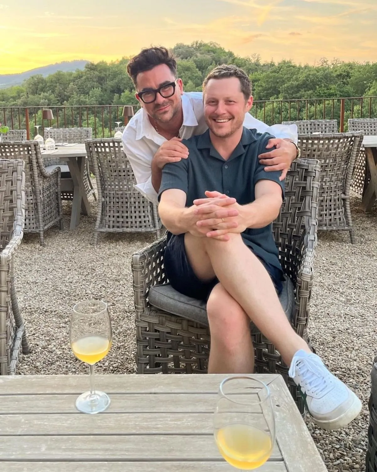 Dan Levy & Noah Reid Rekindle the Magic Through Captivating Reunion Snaps