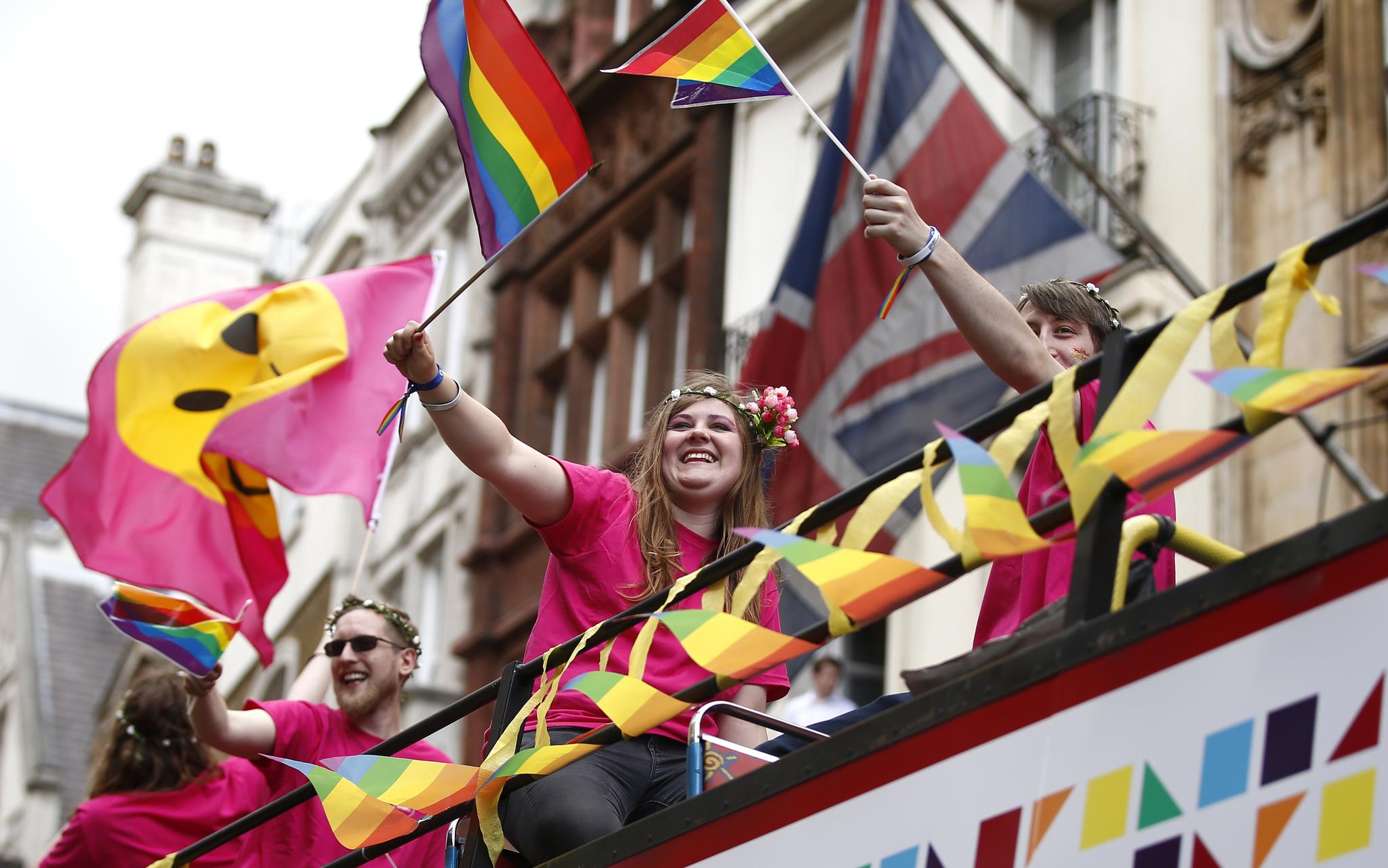 Three percent in England and Wales identify as lesbian, gay or bisexual