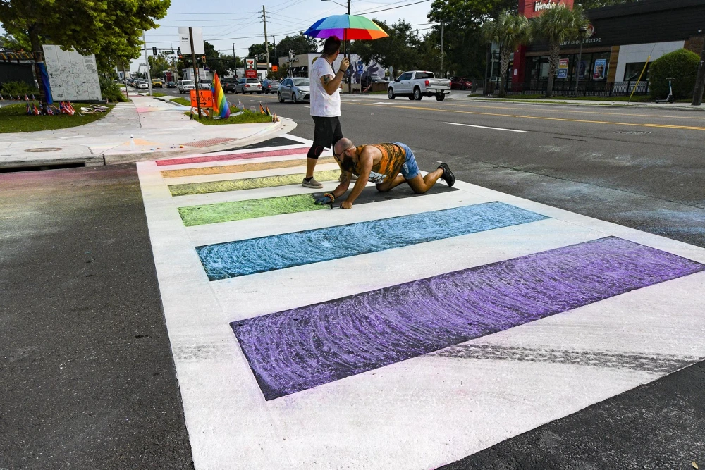 Florida Scrubs Pride Crosswalks, Chaos Follows