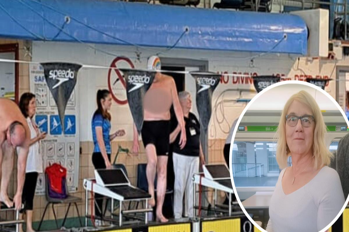 trans athlete protest